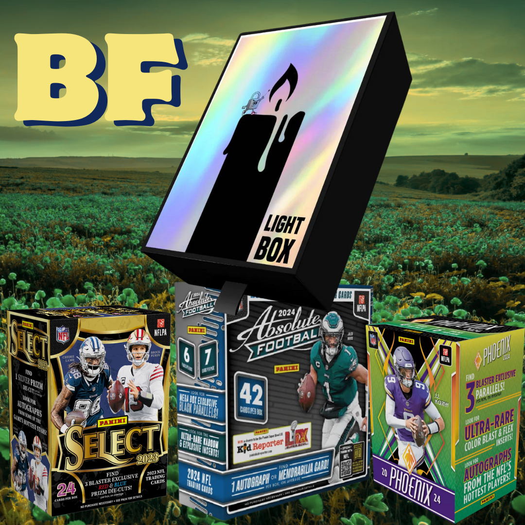 DSB BREAK NFL08079 BF (1) Light Box (1) 2024 Phoenix Blaster (1) 2023 Select Blaster (1) 2024 Absolute Mega