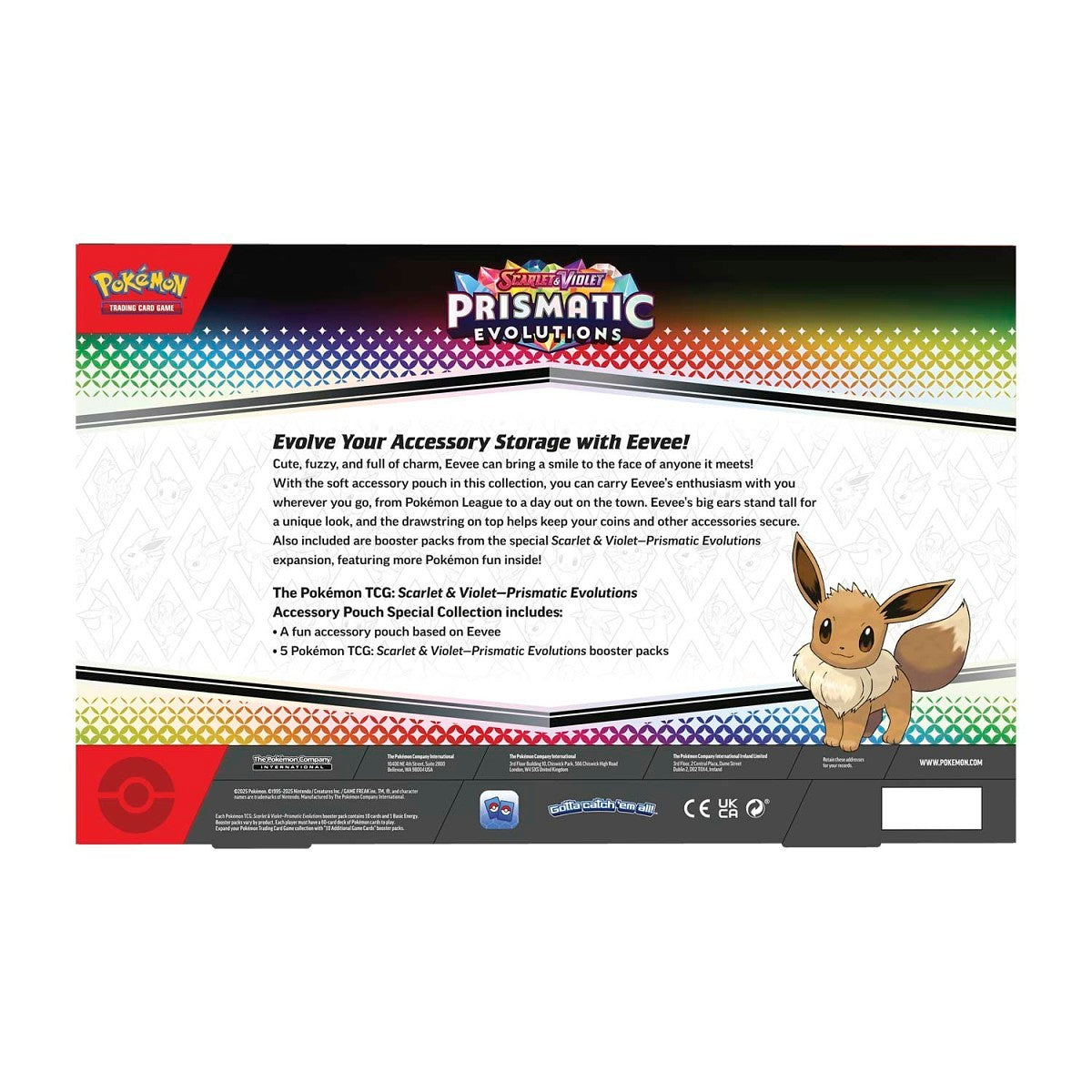 Pokemon Prismatic Evolutions Accessory Pouch