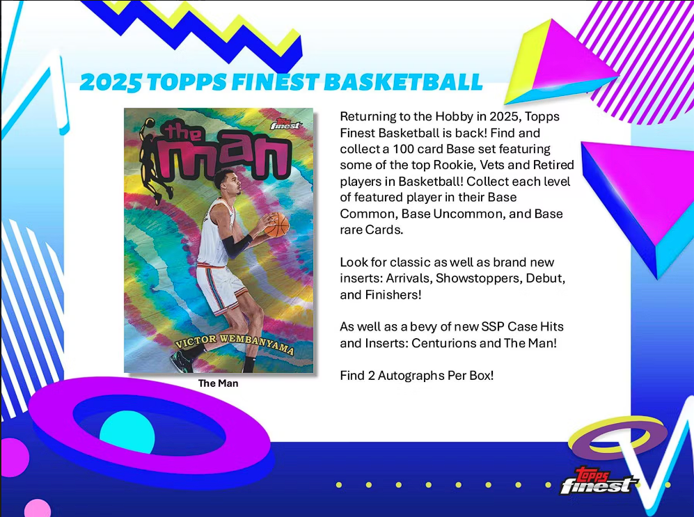 2025 Topps Finest Basketball Hobby Box
