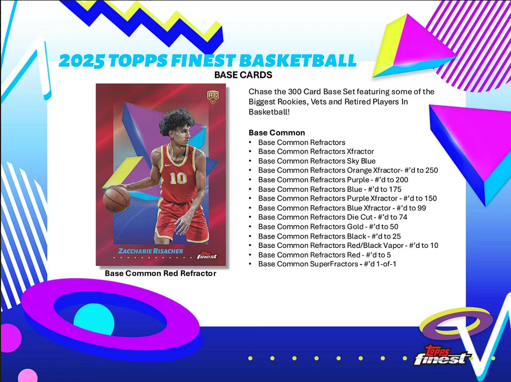 2025 Topps Finest Basketball Hobby Box