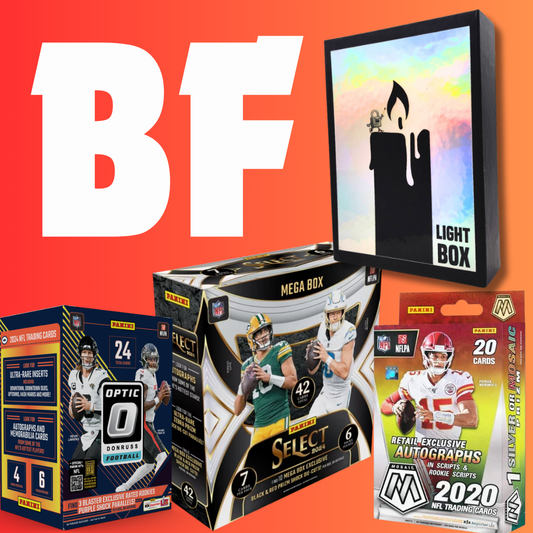 DSB BREAK NFL08247 BF (1) Light Box (1) 2024 Select Mega (1) 2024 Optic Blaster  (1) 2020 Mosaic Hanger