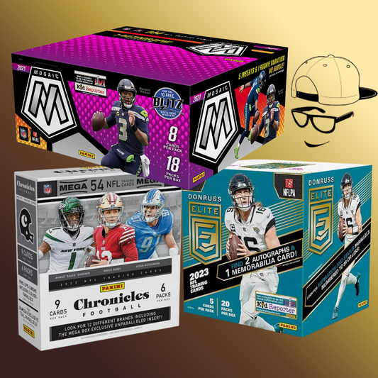 DSB BREAK NFL09096 - (1) 2023 Donruss Elite (1) 2021 Mosaic No Huddle (1) 2022 Chronicles Mega