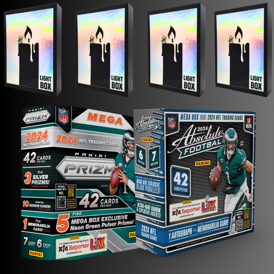 DSB BREAK NFL010022 PYT (4) Light Box (1) 2024  Absolute Mega (1) 2024 Prizm Mega