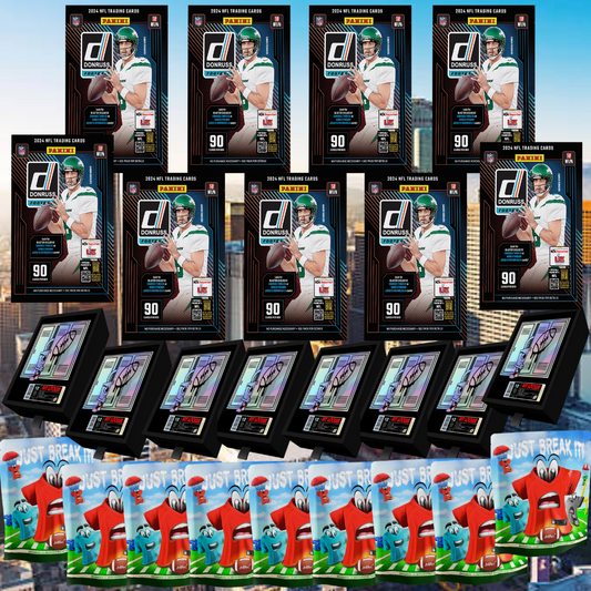 DSB BREAK NFL08195  (9) 1 HALF CASE DONRUSS HOBBY (10) 1 Hit Locker Case (10) Jersey Autograph