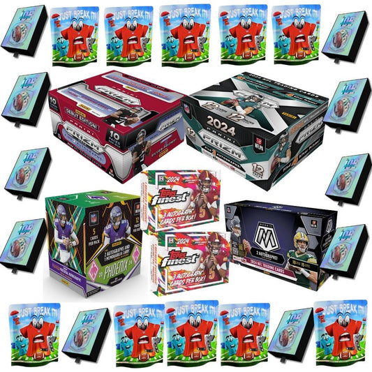 DSB PYT BREAK (THE 10K!) NFL04155 (10) 1 Full Case Of Ice  (10) Autograph Jerseys (1) 2024 Panini Prizm Hobby (1) 2024 Panini Prizm Deca Hobby (2) 2024 Topps Finest Breakers Delight (1) 2024 Panini Mosaic Hobby (1) 2024 Panini PHOENIX HOBBY