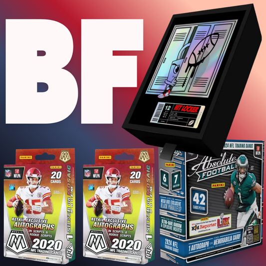 DSB BREAK NFL08210 BF (1) Hit Locker (1)  2024 Absolute Mega (2) 2020 Mosaic Hanger
